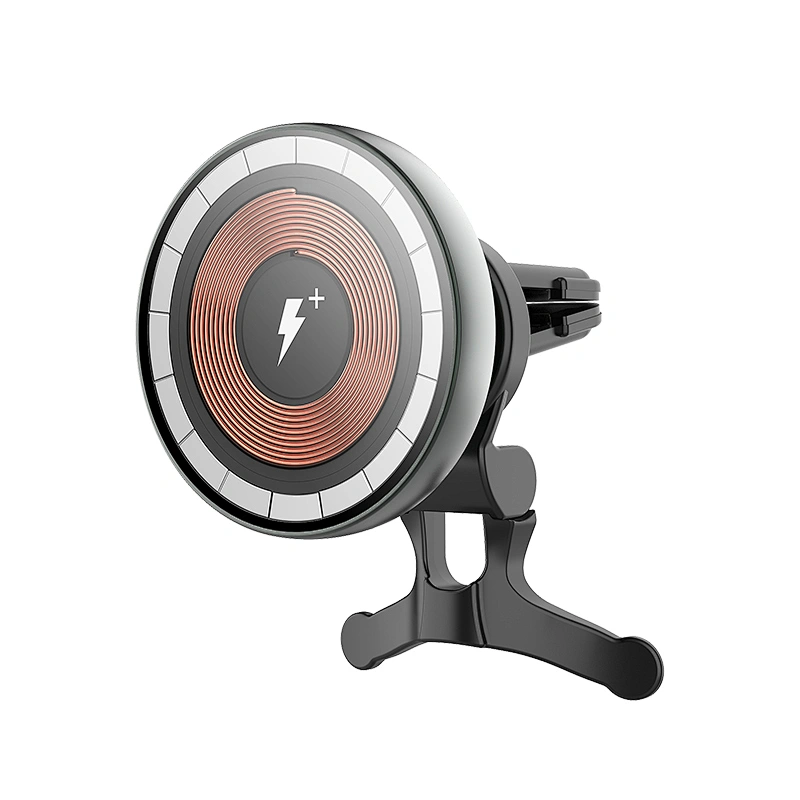 WiWU Magnetic Absorption Wireless Car Charger 15W Transparent Fast Charging Phone Holder for iPhone 13 Pro Max