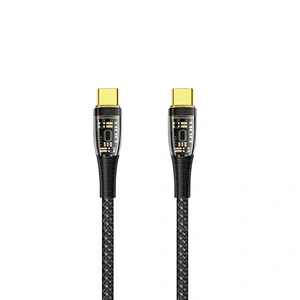 WiWU Transparent Design USB C to Type-C Cable for Macbook Phone 100W Ultra Fast Charging Data Cable
