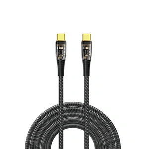 WiWU Transparent Design USB C to Type-C Cable for Macbook Phone 100W Ultra Fast Charging Data Cable