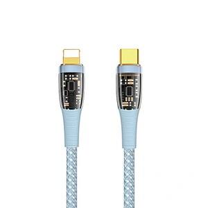 WiWU 1.2M Transparent Design USB C Fast Charging Cable for iPhone 13 Pro Durable Nylon Anti-bend Cable