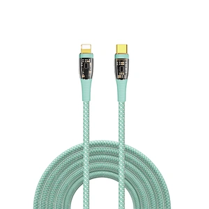 WiWU 1.2M Transparent Design USB C Fast Charging Cable for iPhone 13 Pro Durable Nylon Anti-bend Cable