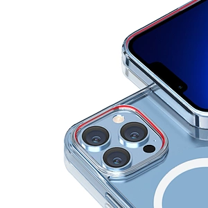 WiWU Clear Phone Case for iPhone 14 Magnetic Wireless Charger Full Protective Back Cover