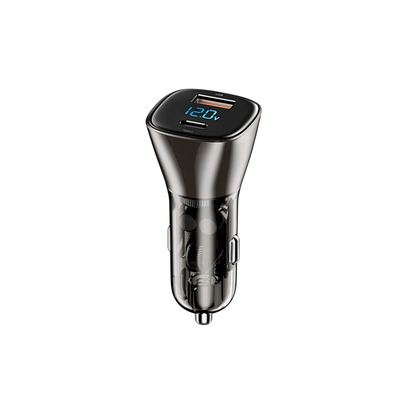 WiWU Portable Car Charger Adapter for iPhone PD 20W Cell Phone Charger Dual USB +Type C Ports Fast Charging