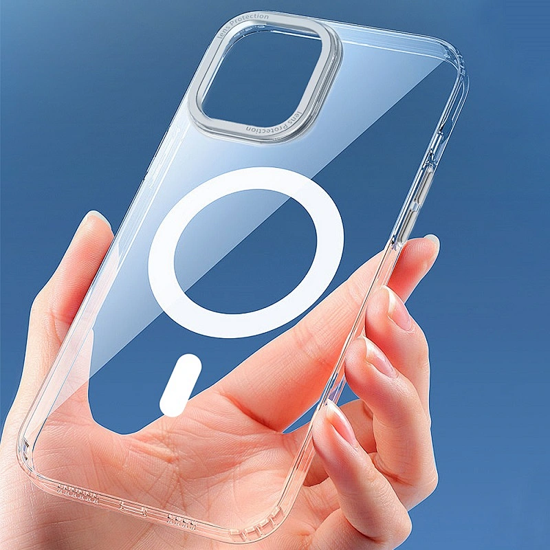 WiWU Magnetic Phone Case for iPhone 14 Anti-Fingerprint Anti-Scratch Clear Full Protection Cell Phone Back Cover