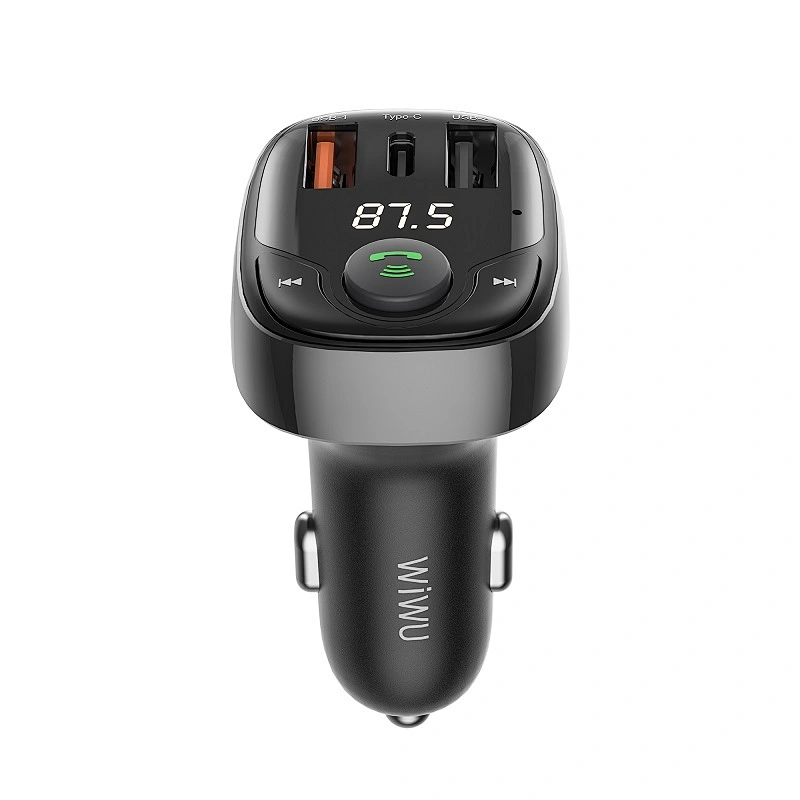 WiWU 3 Ports Quick Charging USB Type C Car Charger for iPhone 13 Pro Max PD & QC 36W Wireless Car Chargers