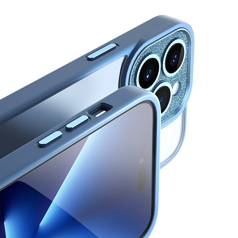 WiWU Multicolor Phone Case for iPhone 13 & 14 Shockproof Protective with Lens Guard Transparent Phone Back Cover