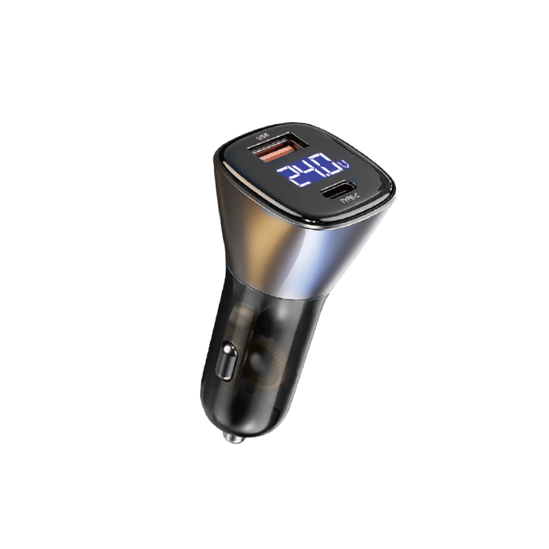 WiWU Portable Car Charger Adapter for iPhone PD 20W Cell Phone Charger Dual USB +Type C Ports Fast Charging