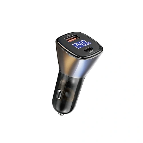 WiWU Portable Car Charger Adapter for iPhone PD 20W Cell Phone Charger Dual USB +Type C Ports Fast Charging