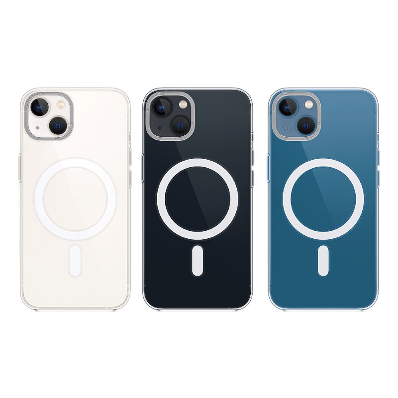 WiWU Magnetic Phone Case for iPhone 14 Anti-Fingerprint Anti-Scratch Clear Full Protection Cell Phone Back Cover