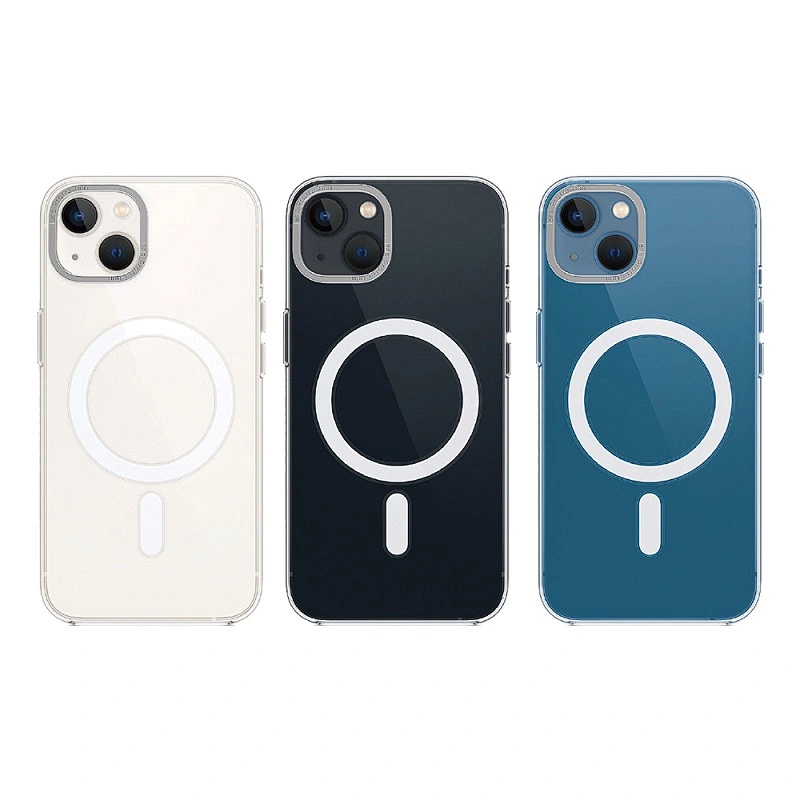 WiWU Magnetic Phone Case for iPhone 14 Anti-Fingerprint Anti-Scratch Clear Full Protection Cell Phone Back Cover