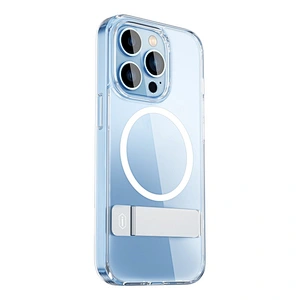WiWU Transparent Magnetic Wireless Charger Phone Case with Stand for iPhone 14