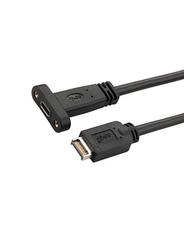 USB TYPE-E TO TYPE-C Panel Mount Cable