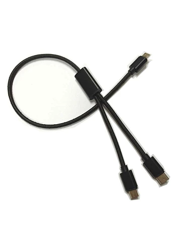 Micro usb type c splitter cable