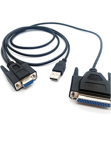 USB AM +DB09P F TO DB25 Cable assembly