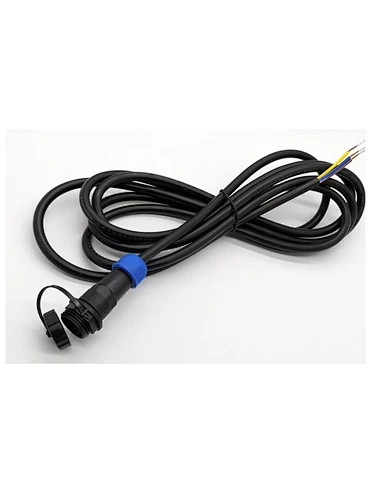 3 Wire Femlae Connector waterproof 18AWG Black Wire Cable