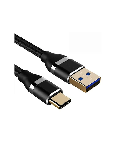 USB 3.0 A male to USB C cable Gold plated nylon braided