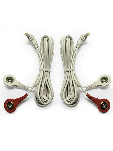 2.35mm to 4.0 female button snap electrode cable ECG lead wire