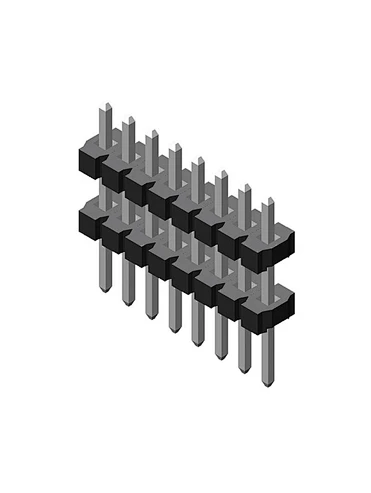 5.08mm Pin Header H2.5 Single Row 2 Bodies Straight Type