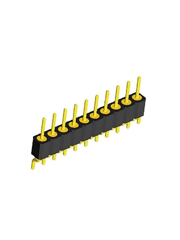 1.27mm Machined Pin Header H2.2 Single Row L=10.1mm Right Angle SMT Type