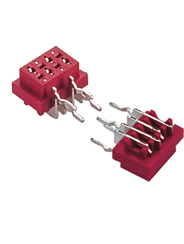 1.27mm Micro Match Connectors Female Header Right Angle 90°DIP Type