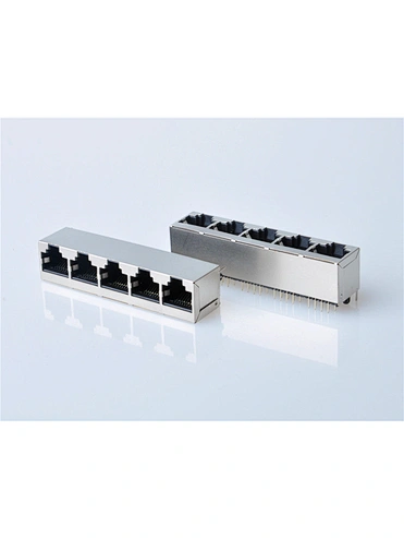 5P RJ45 Module Jack 1x5Ports Straight Shielded