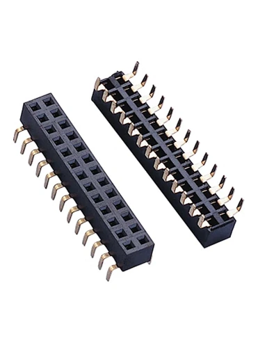 2.54mm Female Header H3.5 Dual Row Bottom Entry Type