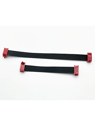 1.27mm 06P Red Micro Match IDC Type to 06P Micro Match IDC Type L=110MM Flat Cable Assembly