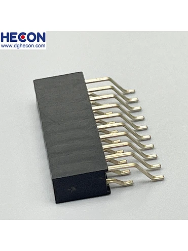 2.54mm Female Header H8.5 2x10P Right Angle SMT Type