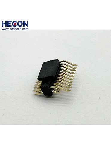 1.27mm Pin header H2.5 Dual Row Right Angle SMT With Post