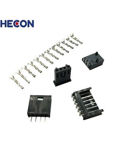 2.54mm Pitch Wafer Housing Terminal Connector Single Row 4Pin Black Terminal Connector