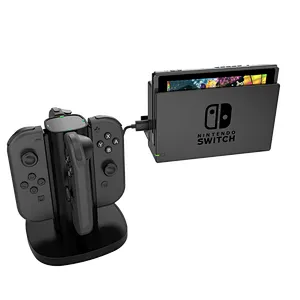 4 in 1 Charger Stand For Nintendo Switch Joy-Con Controllers with LED Indicator and Charging Cable