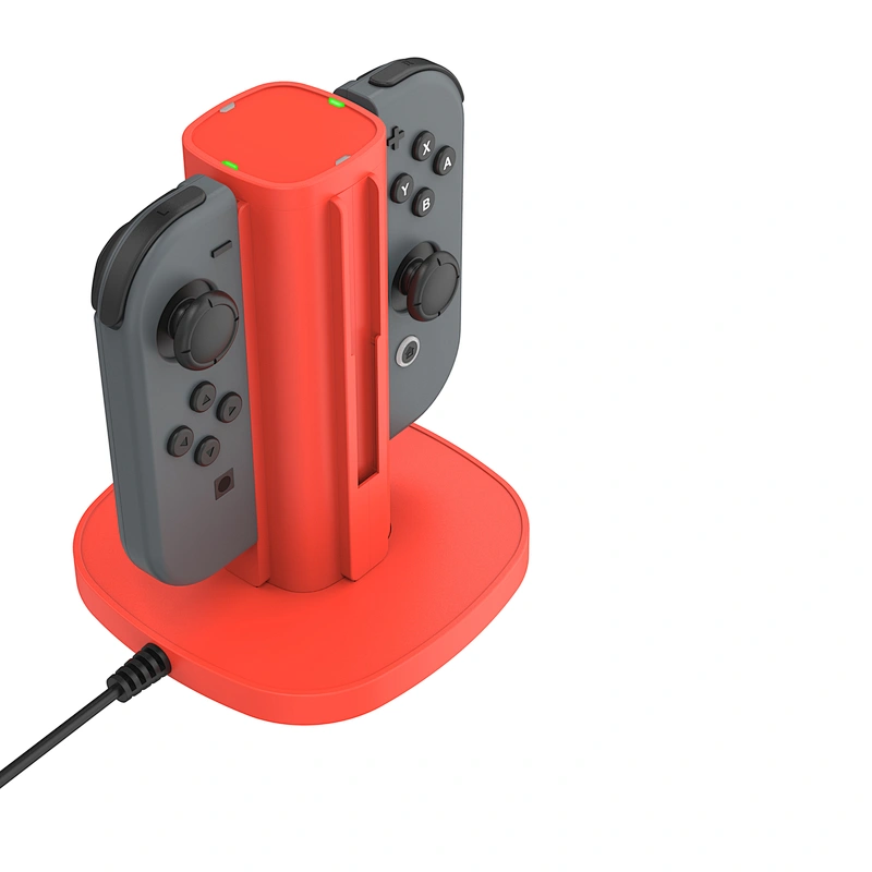 4 in 1 Charger Stand For Nintendo Switch Joy-Con Controllers with LED Indicator and Charging Cable