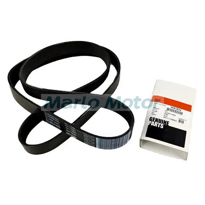 ISBe ISDe QSB ISF3.8 diesel engine fan belt V ribbed belt 3417697 3681824 10PK1735