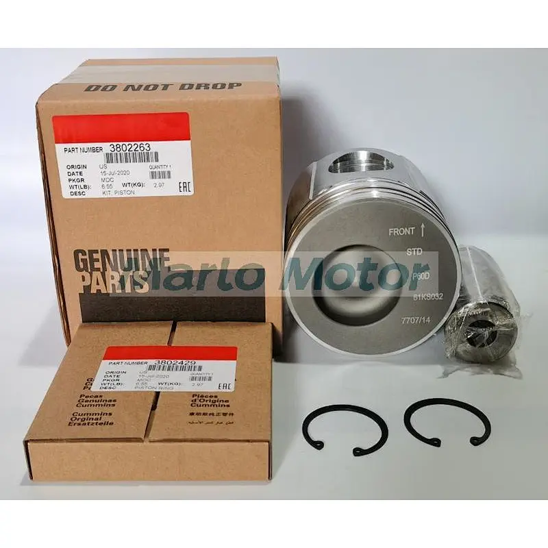 6C 6CT 6C8.3 6CT8.3 engine piston kit with piston ring 3802263 3802429
