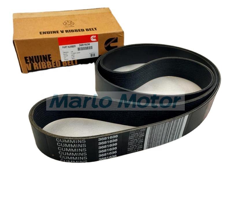 QSX15 ISX15 X15 diesel engine parts v ribbed belt fan belt 3681636 3681796 3102145 3289997