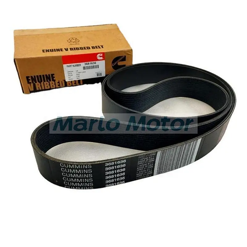 QSX15 ISX15 X15 diesel engine parts v ribbed belt fan belt 3681636 3681796 3102145 3289997