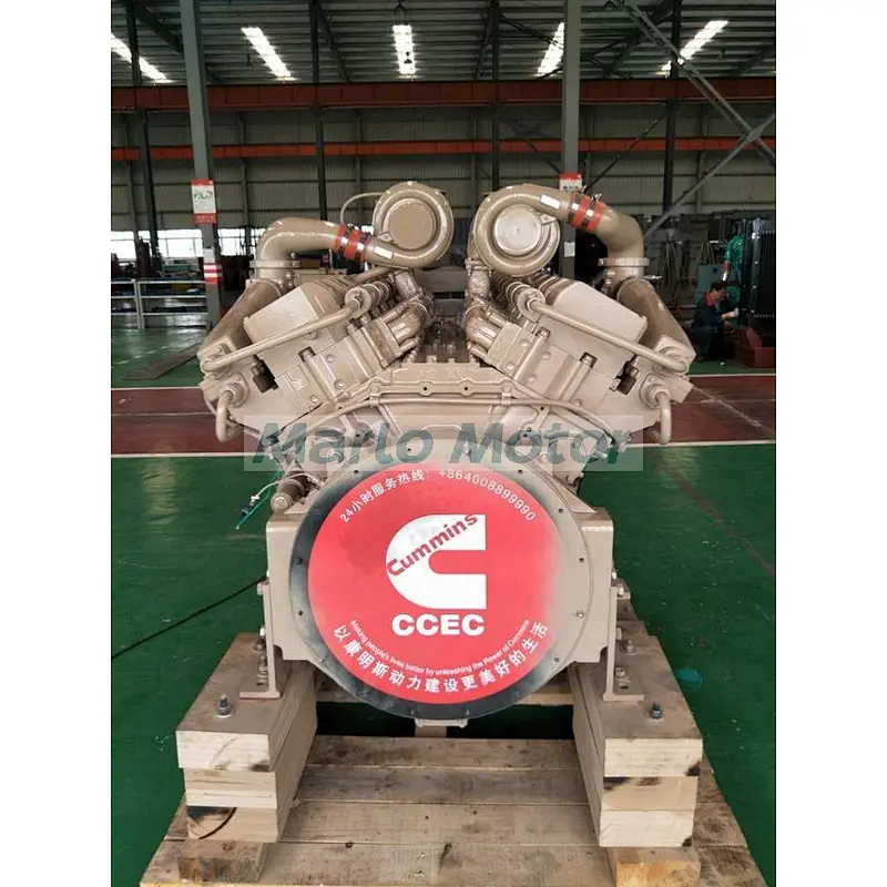 Original CCEC Cummins engine assy KTA38 P1300 SO60169 used in dredger auxiliary marine engine