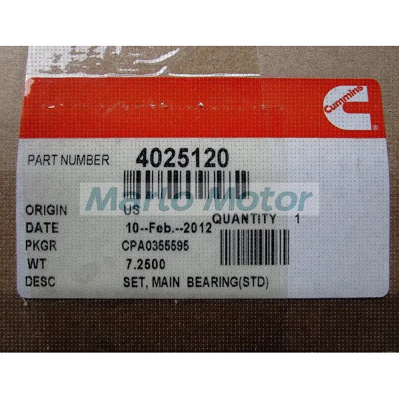 Original XCEC Cummins M11 ISM11 QSM11 diesel engine Main Bearing Set 4025120 3400710 3016770 3016780