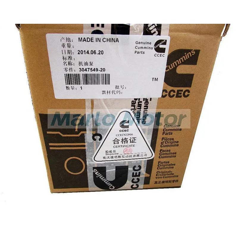 Original CCEC Cummins KTA19 QSK19 Lubricating Oil Pump 3201119 3047549