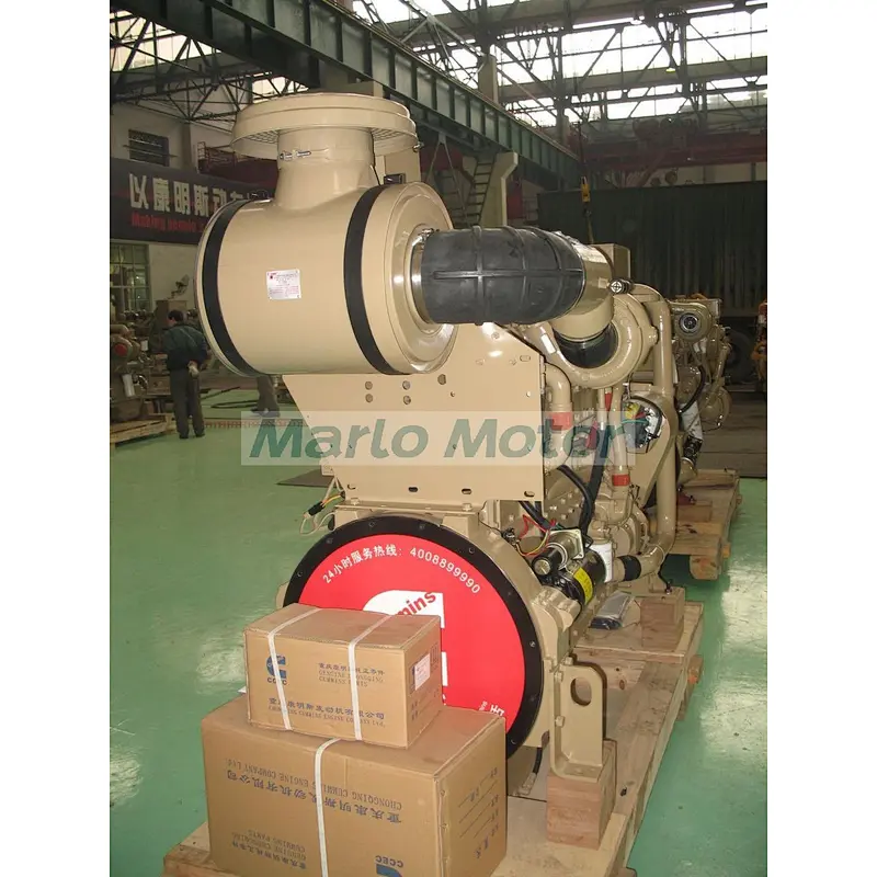 Original Cummins KTA19-M diesel engine used for marine