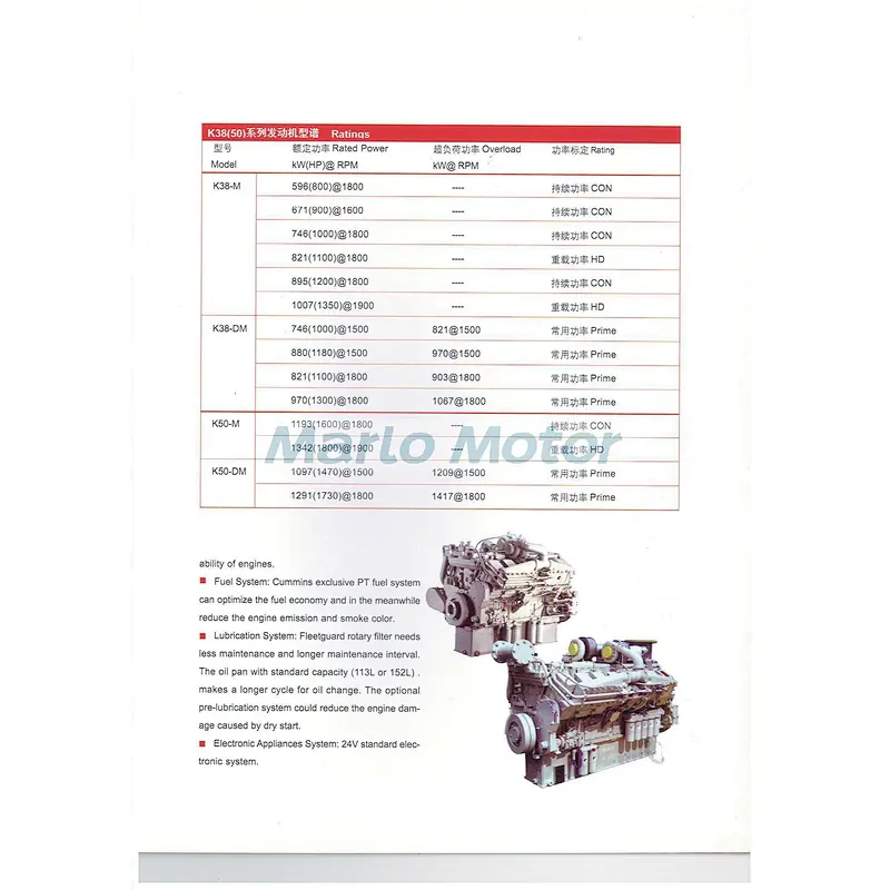 Brand new CCEC Cummins K50-M marine engine SO60436 1193KW 1600HP with BV certificate