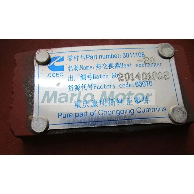 Original Cummins KTA19 KTA38 marine diesel engine parts Heat Exchanger 3011108 3968809