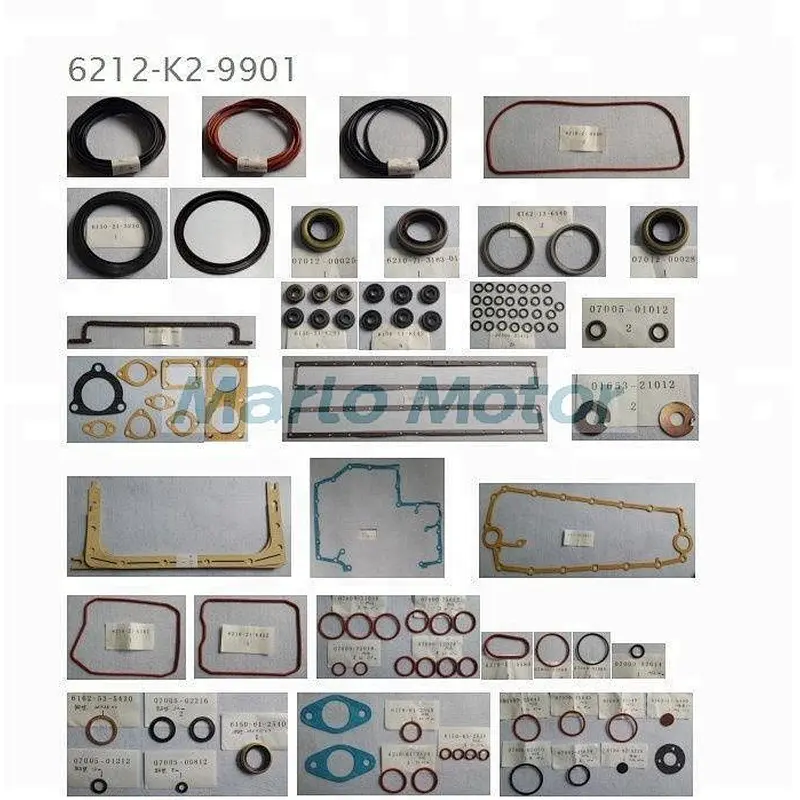 SA6D140E diesel full gasket kit 6212-K1-9901 6212-K2-9901 6212-K2-9902 cylinder head gasket 6217-K1-9900 6217-K2-9900