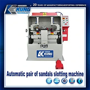Automatic pair of sandals slotting machine