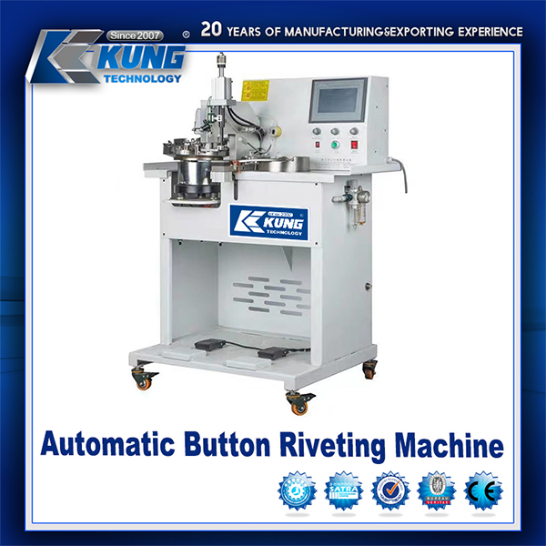 Automatic button riveting machine