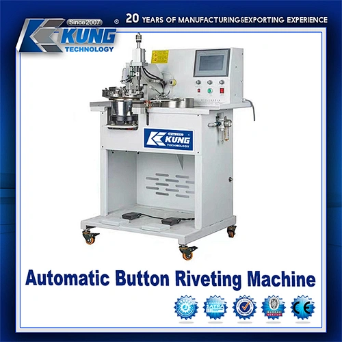 Automatic button riveting machine