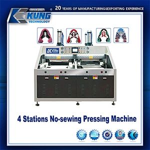 Máquina de prensado de 4 estaciones sin coser