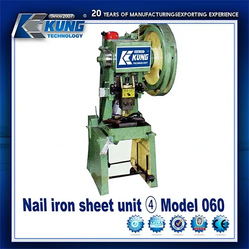 Nail iron sheet unit