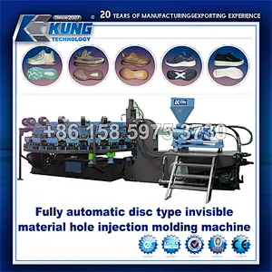 Máquina de moldeo por inyección de agujero de material invisible tipo disco completamente automática