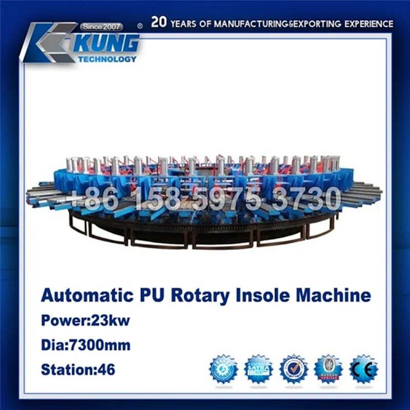 Máquina automática de plantillas rotativas de PU